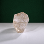 Polished rutilated quartz freeform, 223 g, alternate view 5 showing natural rutile inclusions.