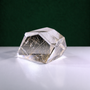 Polished rutilated quartz freeform, 271 g, alternate view 5 showing natural rutile inclusions.