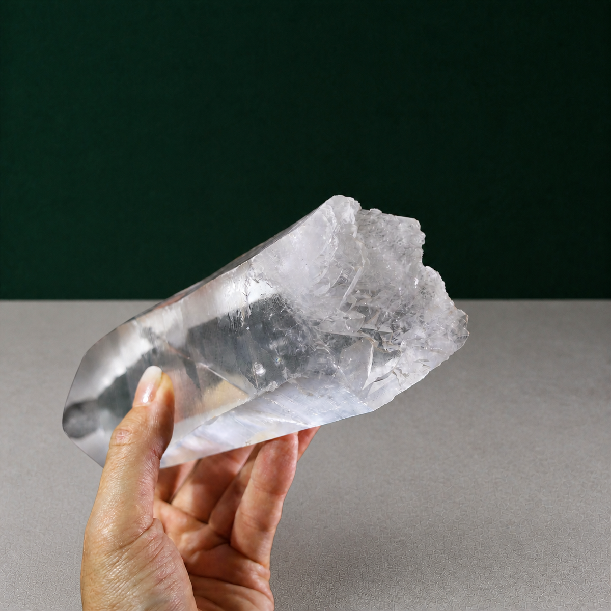 Natural Double-Terminated Lemurian Seed with Striations
