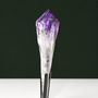 Deep violet naturally terminated amethyst wand, rear view
