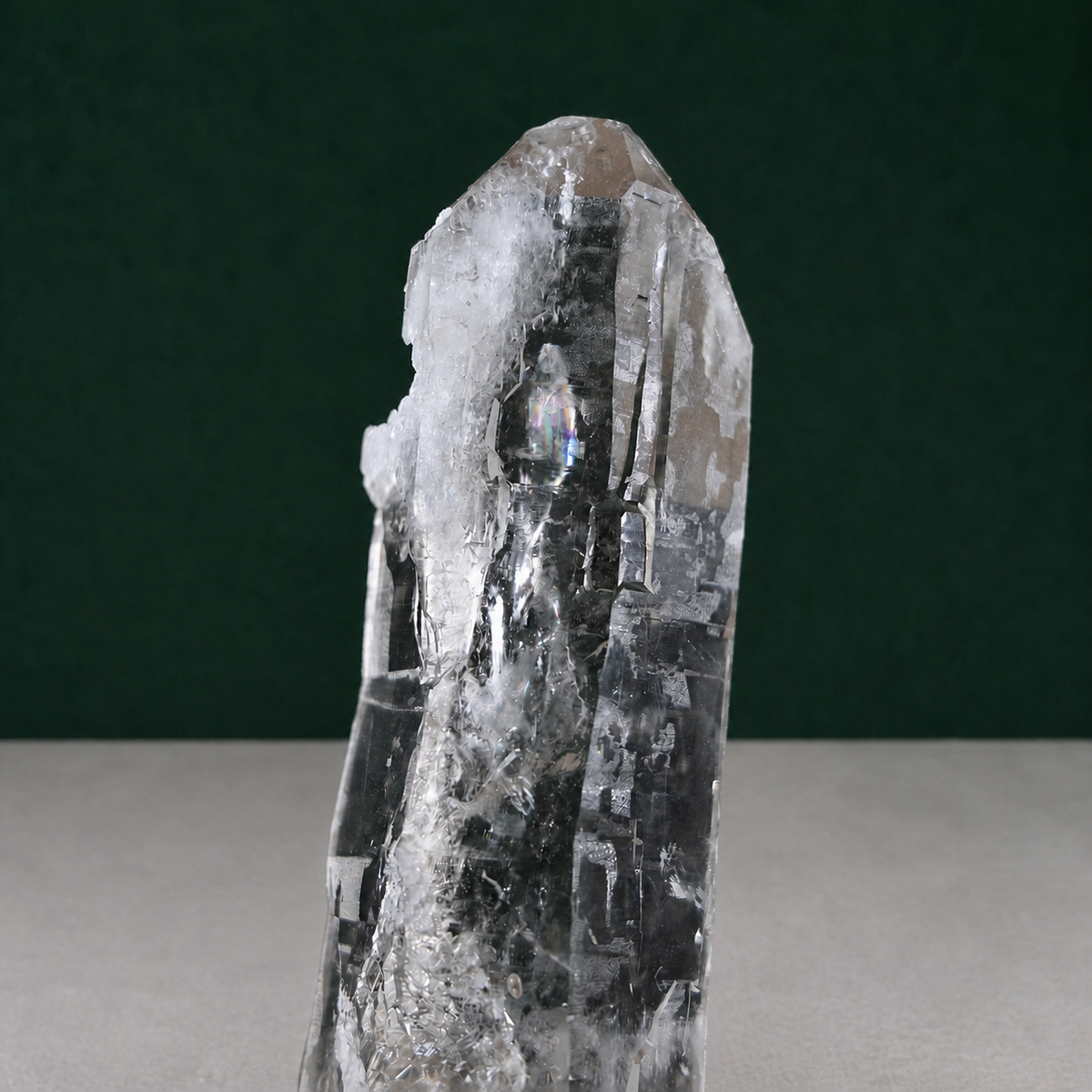Light Smoky Lemurian Seed Quartz with Exceptional Clarity