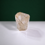 Polished rutilated quartz freeform, 223 g, alternate view 7 showing natural rutile inclusions.