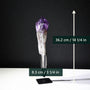 Deep violet amethyst wand dimensions in inches and centimeters