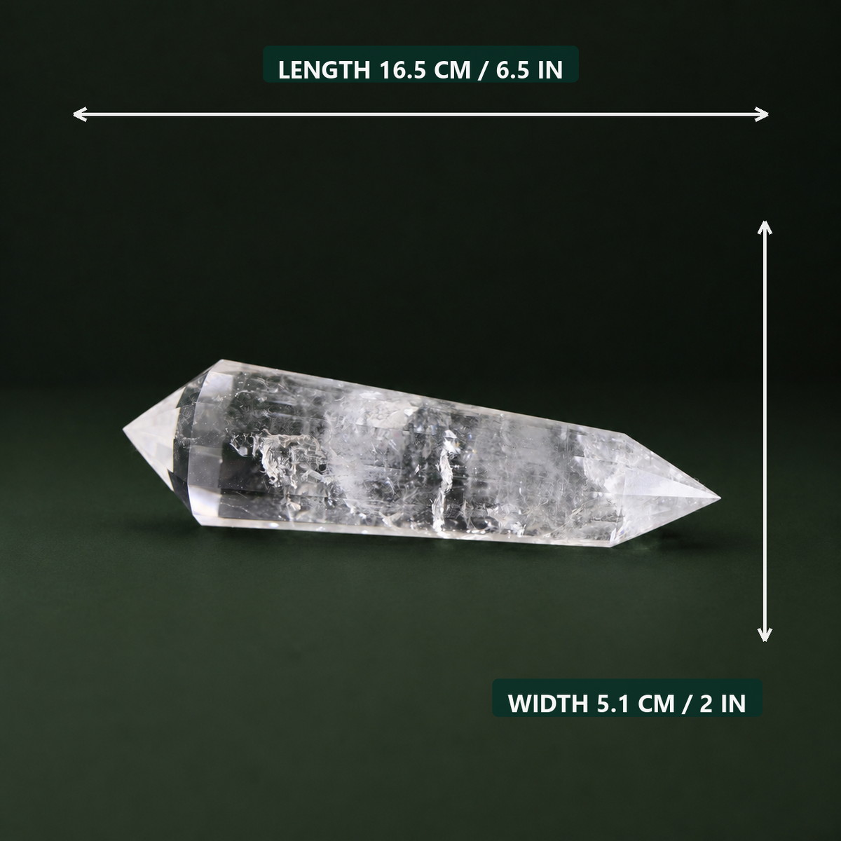 6.5-Inch 12-Sided Vogel-Cut Quartz Crystal, 430 g