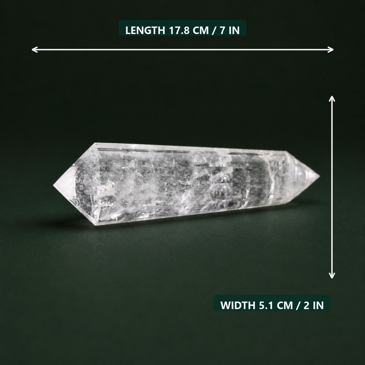 7-Inch 12-Sided Vogel-Cut Quartz Crystal