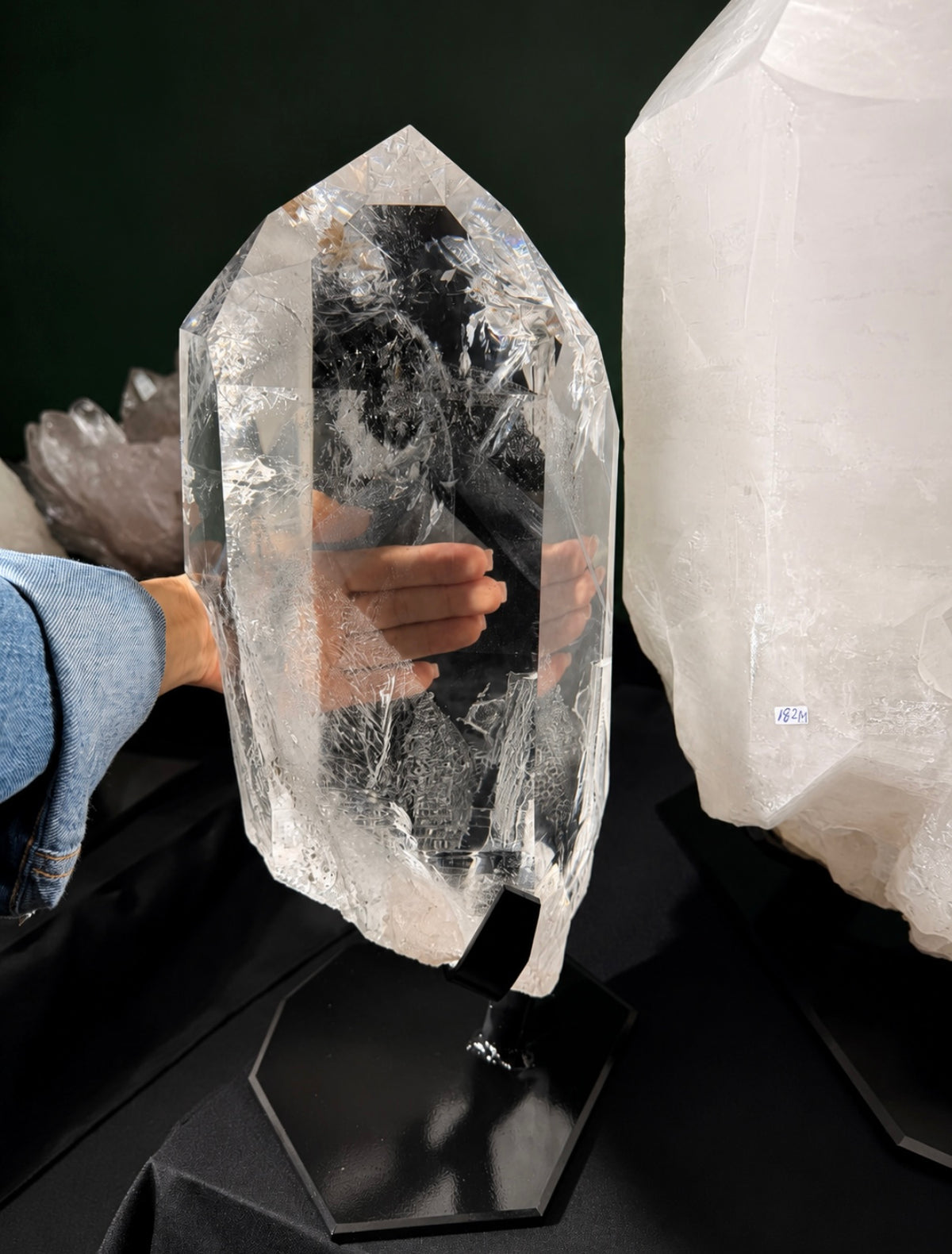Scale reference view of the Lemurian phantom quartz specimen