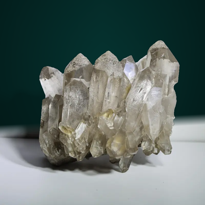 Diamantina smoky quartz cluster #4, front view