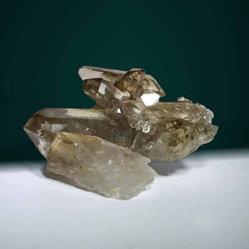 Diamantina smoky quartz cluster #7, front view