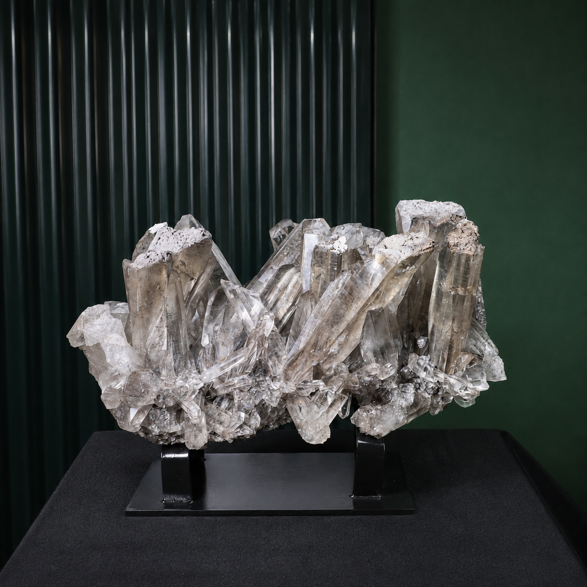 Alternate full view showing the transparent smoky quartz formation