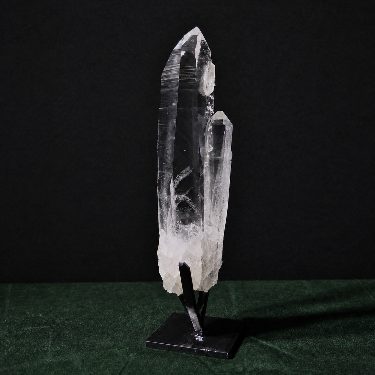 Clear Lemurian Quartz with Manifestation Crystal