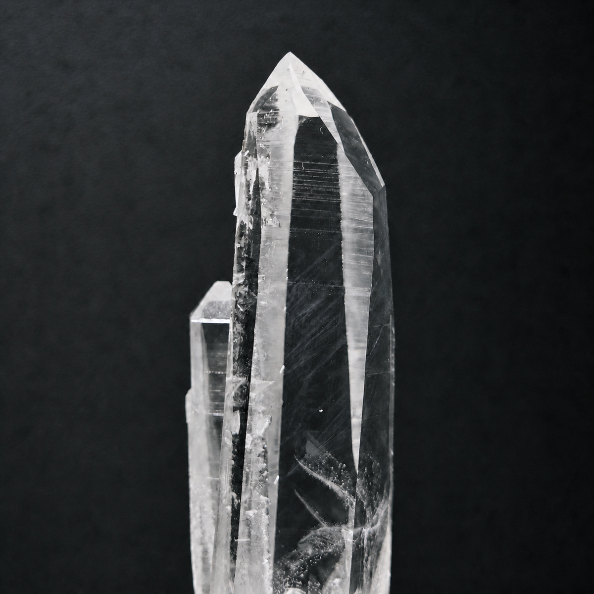 Clear Lemurian Quartz with Manifestation Crystal