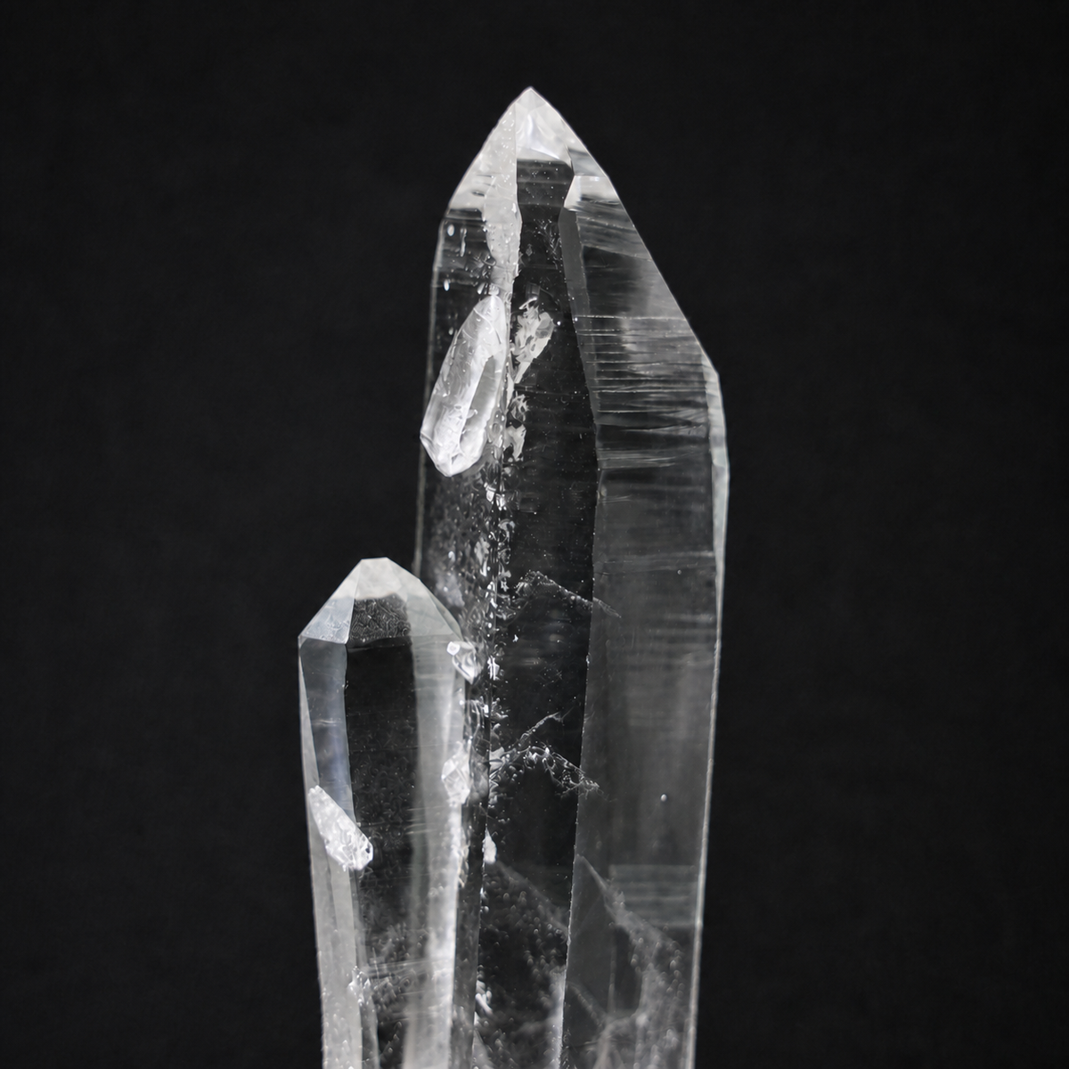 Clear Lemurian Quartz with Manifestation Crystal