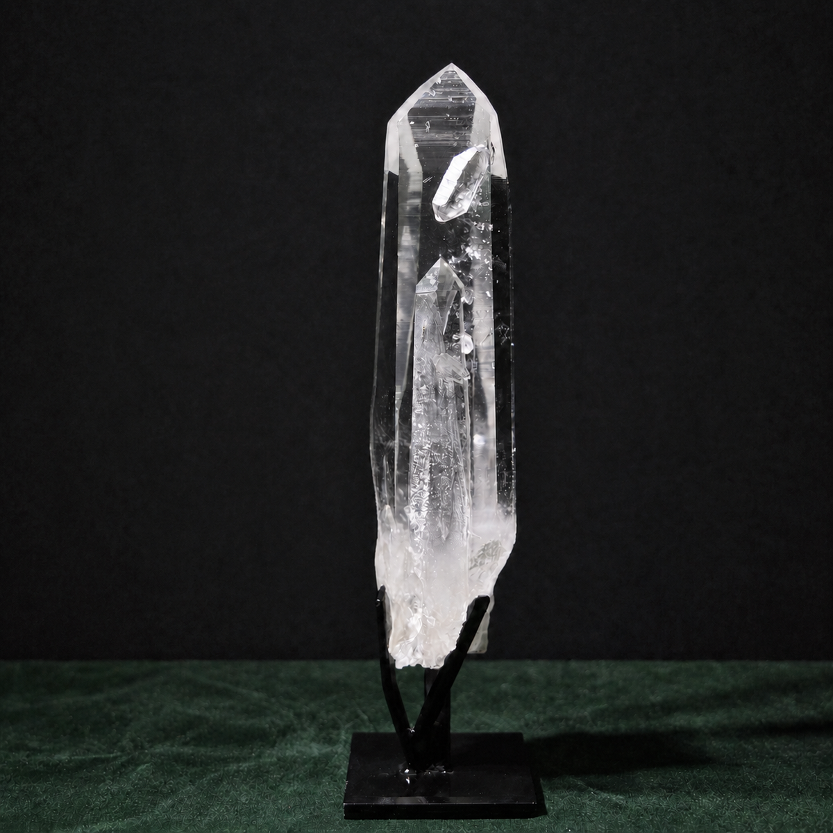 Clear Lemurian Quartz with Manifestation Crystal