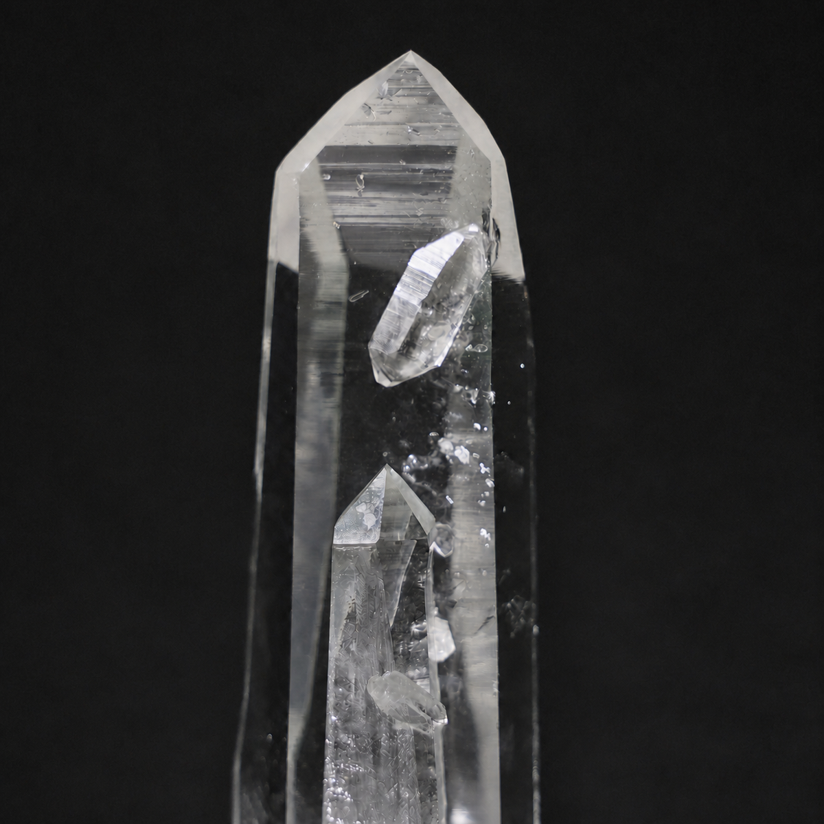 Clear Lemurian Quartz with Manifestation Crystal