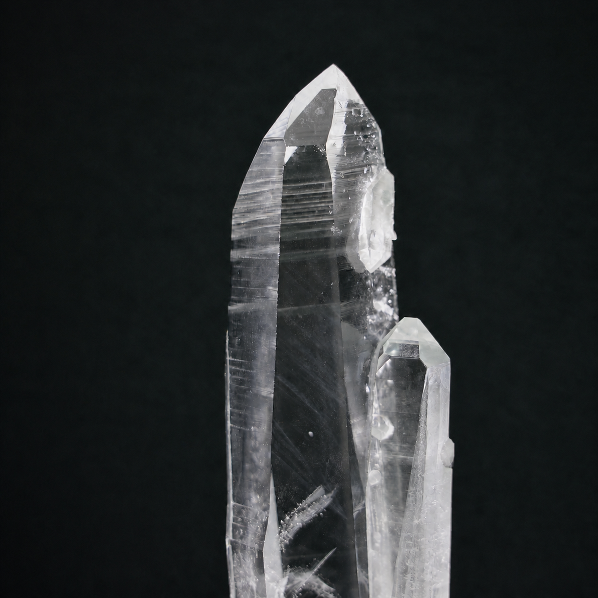 Clear Lemurian Quartz with Manifestation Crystal