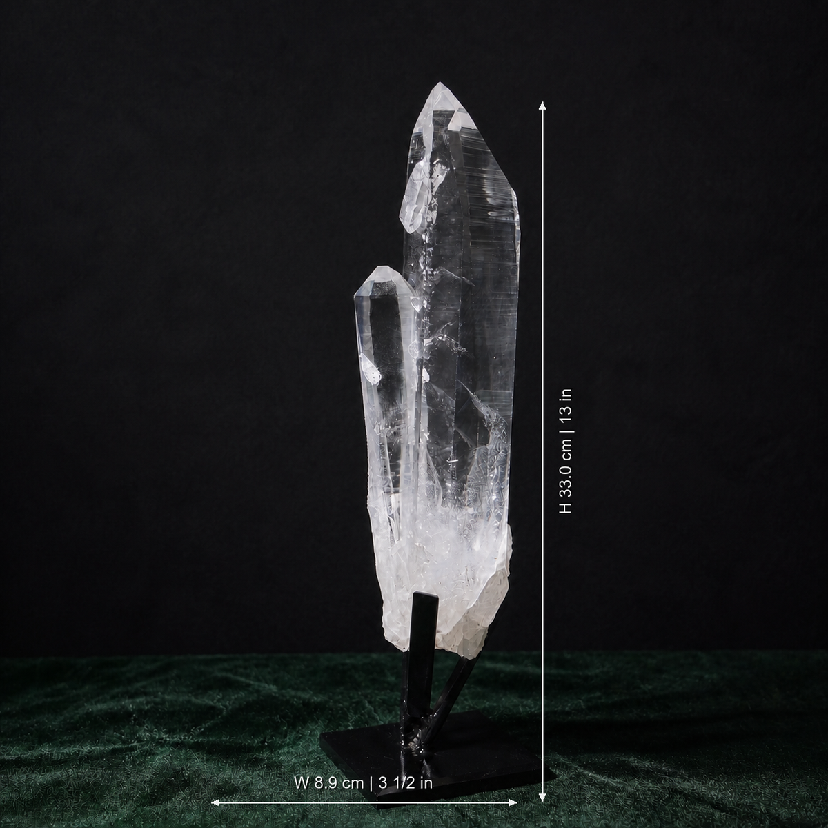 Clear Lemurian Quartz with Manifestation Crystal