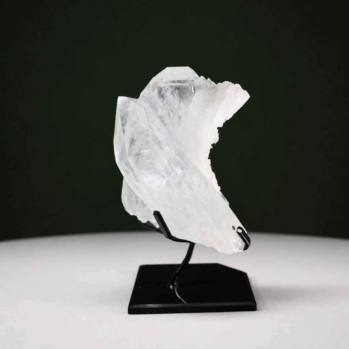 Double-Terminated Self-Healed Lemurian Quartz Cluster