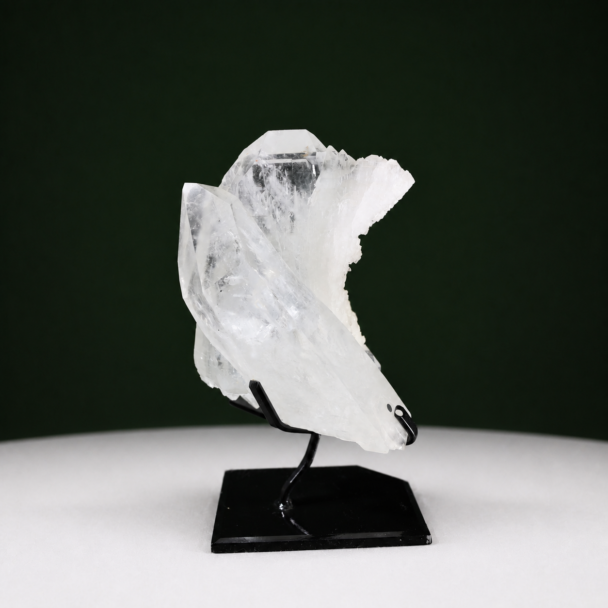 Double-Terminated Self-Healed Lemurian Quartz Cluster