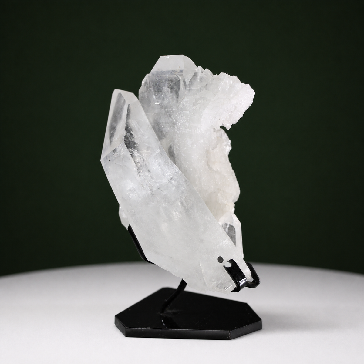 Double-Terminated Self-Healed Lemurian Quartz Cluster