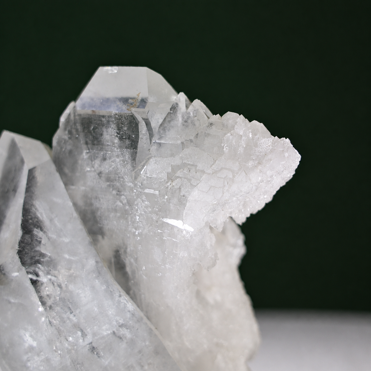 Double-Terminated Self-Healed Lemurian Quartz Cluster