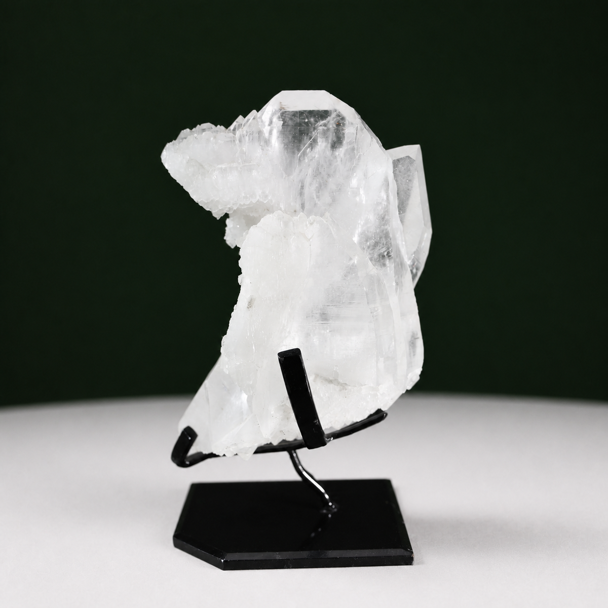 Double-Terminated Self-Healed Lemurian Quartz Cluster