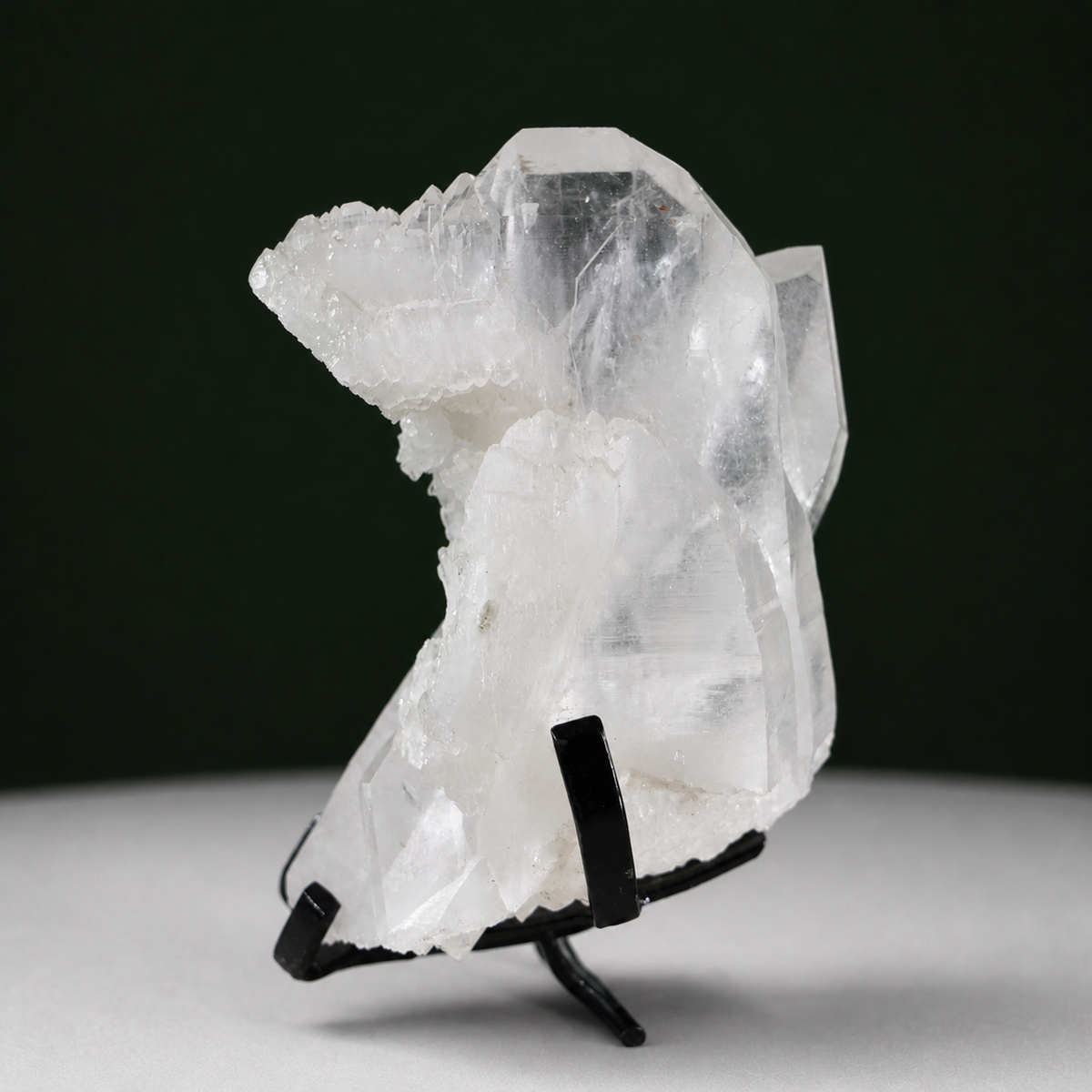 Double-Terminated Self-Healed Lemurian Quartz Cluster