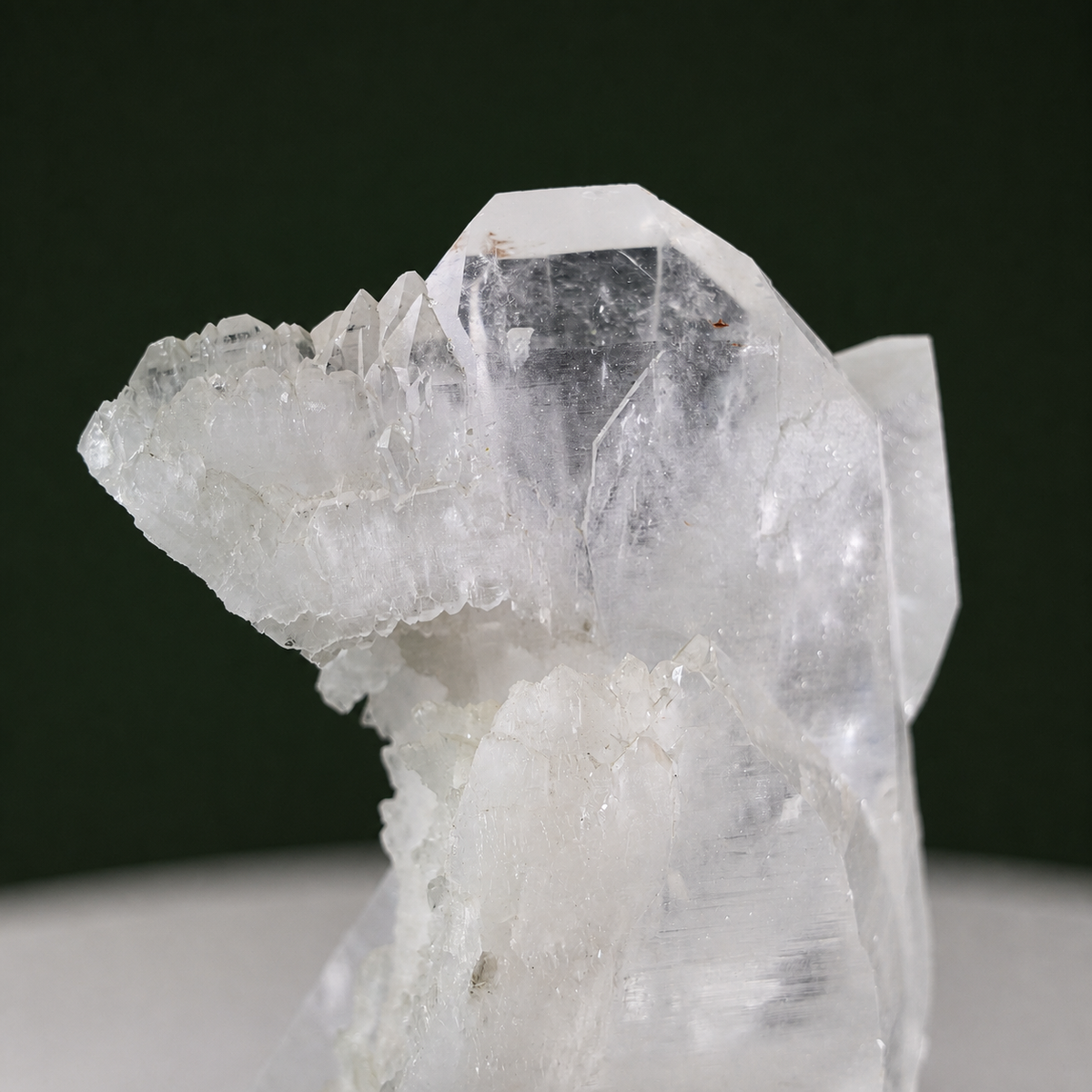 Double-Terminated Self-Healed Lemurian Quartz Cluster