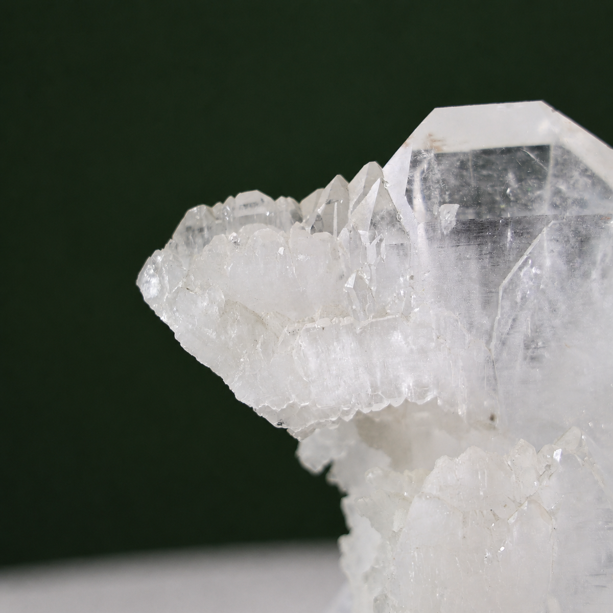 Double-Terminated Self-Healed Lemurian Quartz Cluster
