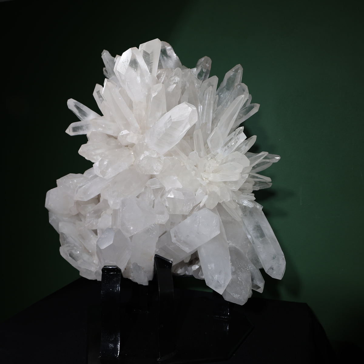 Close detail of a large clear quartz termination