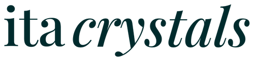 Ita Crystals wordmark in dark green