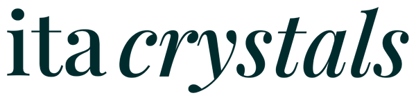Ita Crystals wordmark in dark green