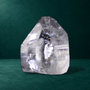 Polished quartz point, 0.760 kg, side view