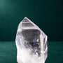 Close-up of a polished quartz point from the three-piece set