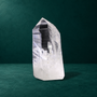 Fourth polished quartz point in the four-piece set
