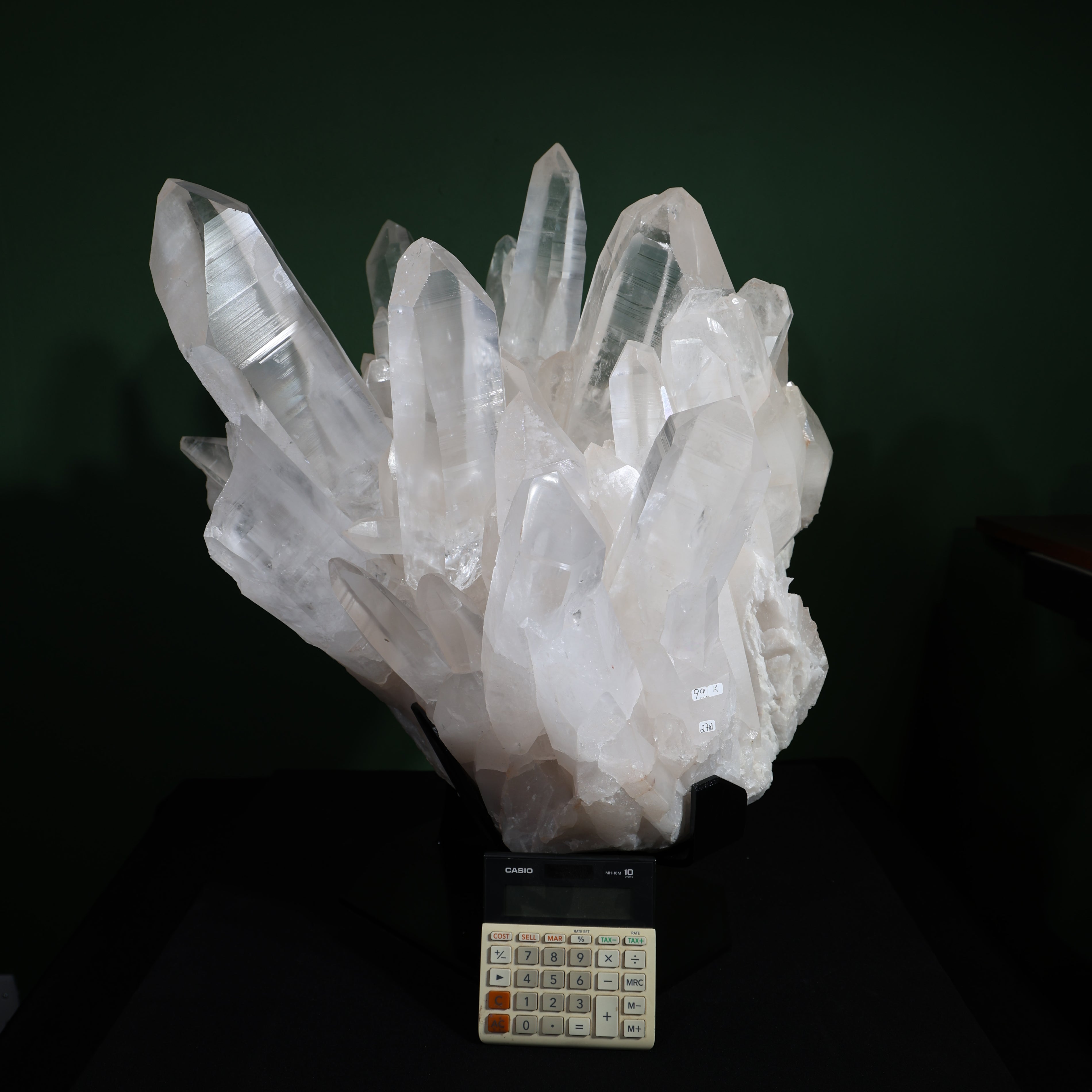 Alternate full view of the unpolished Lemurian quartz cluster