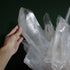 Detail of the fine matrix beneath the broad quartz points