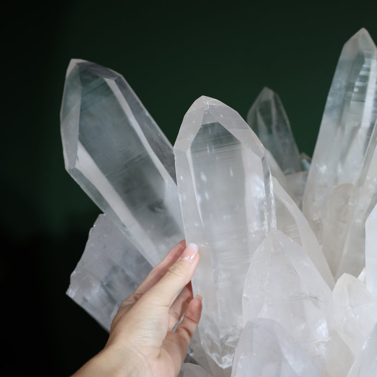 Reverse view of the Lemurian quartz cluster
