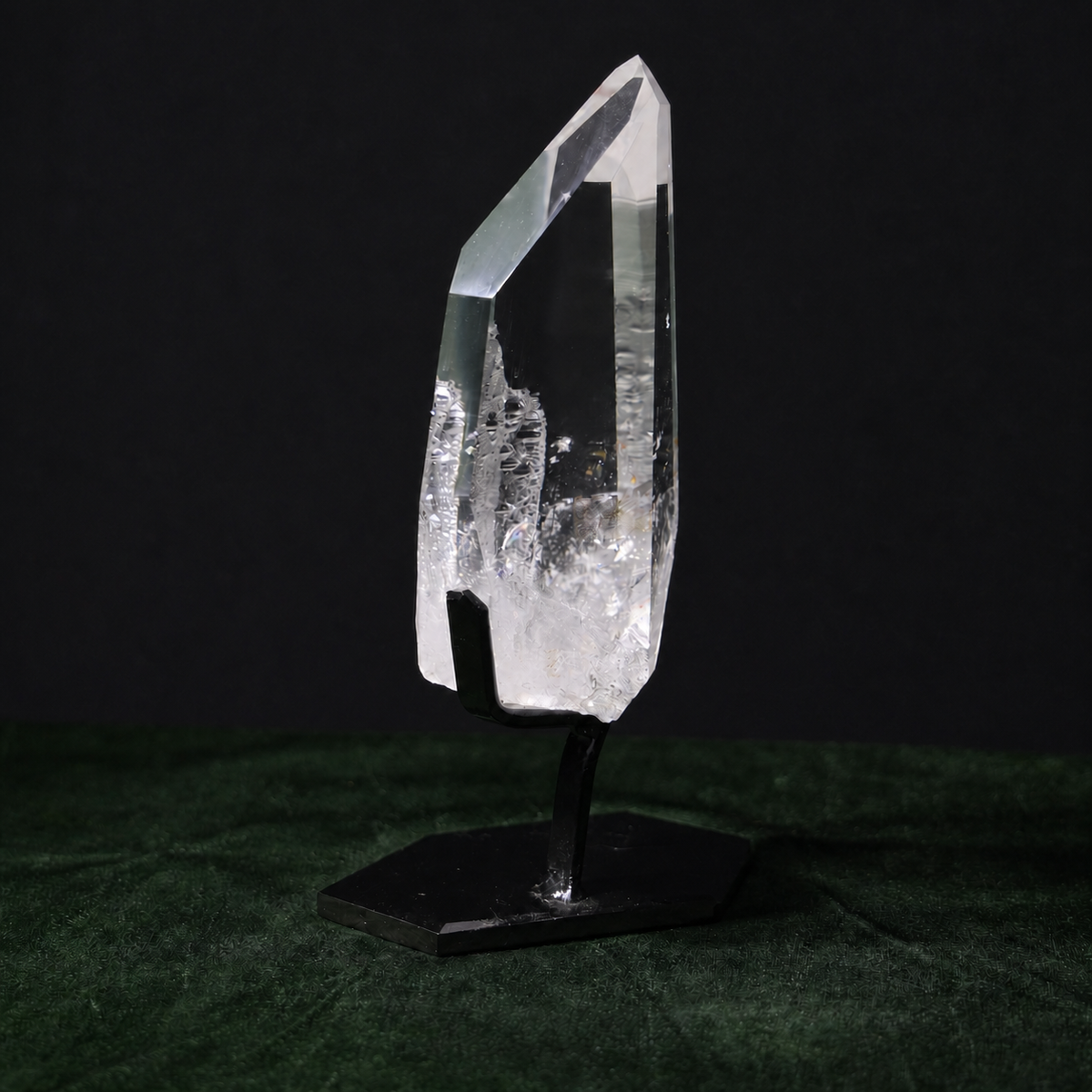 Clear Lemurian Quartz with Natural Striation Face